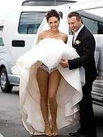 22 pictures - Naughty Brides upskirt photos