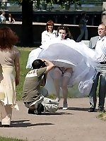 Upskirt pictures - Naughty Brides upskirt photos