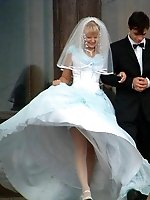 22 pictures - Naughty Brides upskirt photos