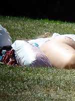 Upskirt pictures - Blonde's flashed butt close ups. Candid up skirt photos