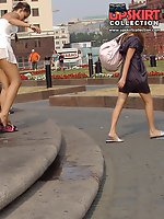 Upskirt pictures - Babe is sitting getting sexy up skirt shot