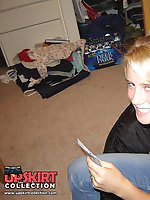 Upskirt pictures - Down the blouse shots with cute amateurs