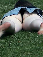 12 pictures - Young chubby girl voyeured. Upskirt fotos