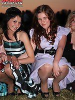 24 pictures - Mature upskirt and young girls panty flash