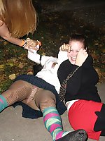 Upskirt pictures - Drunk chicks don't mind flashing sexy upskirt