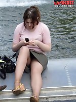 23 pictures - Voyeur amateur candid panty upskirt shots