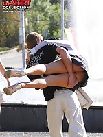 Upskirt pictures - Quick upskirt flash in public