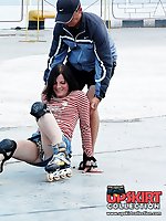 Upskirt pictures - Mini skirt up skirt on ice rink