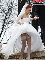 Upskirt pictures - Beautiful and sexy upskirt bride