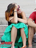 Upskirt pictures - Provocative sitting upskirt views