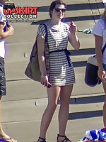 Upskirt pictures - Tiny swimsuits on cute bea