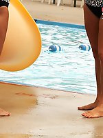 Upskirt pictures - Ass moves sexily under bikini panty