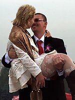 10 pictures - Naughty Brides upskirt photos