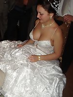 10 pictures - Naughty Brides upskirt photos