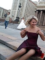 10 pictures - Naughty Brides upskirt photos