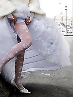 10 pictures - Naughty Brides upskirt photos