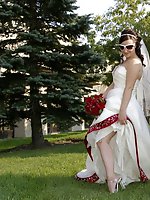 Upskirt pictures - Naughty Brides upskirt photos