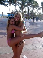 15 pictures - Salacious coeds enticingly showing their panties