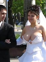 10 pictures - Naughty Brides upskirt photos