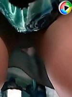 3 movies - Bottom up views of girls upskirts