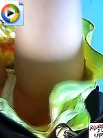 3 movies - A trembling bus spy camera films a frilled skirt and the white panties