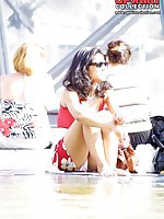 Upskirt pictures - Sexy white panty up the skirt