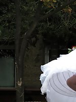 10 pictures - Naughty Brides upskirt photos