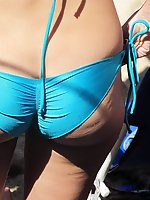 Upskirt pictures - Hot bikini girls walking around pics
