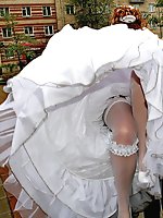 Upskirt pictures - Naughty Brides upskirt photos