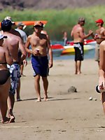 12 pictures - Micro bikini panties covers hot ass