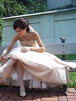 Upskirt pictures - Naughty Brides upskirt photos
