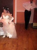 10 pictures - Naughty Brides upskirt photos